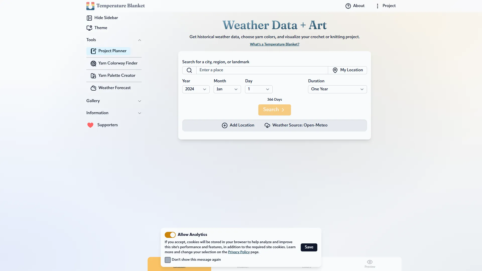 Thumbnail of Temperature Blanket